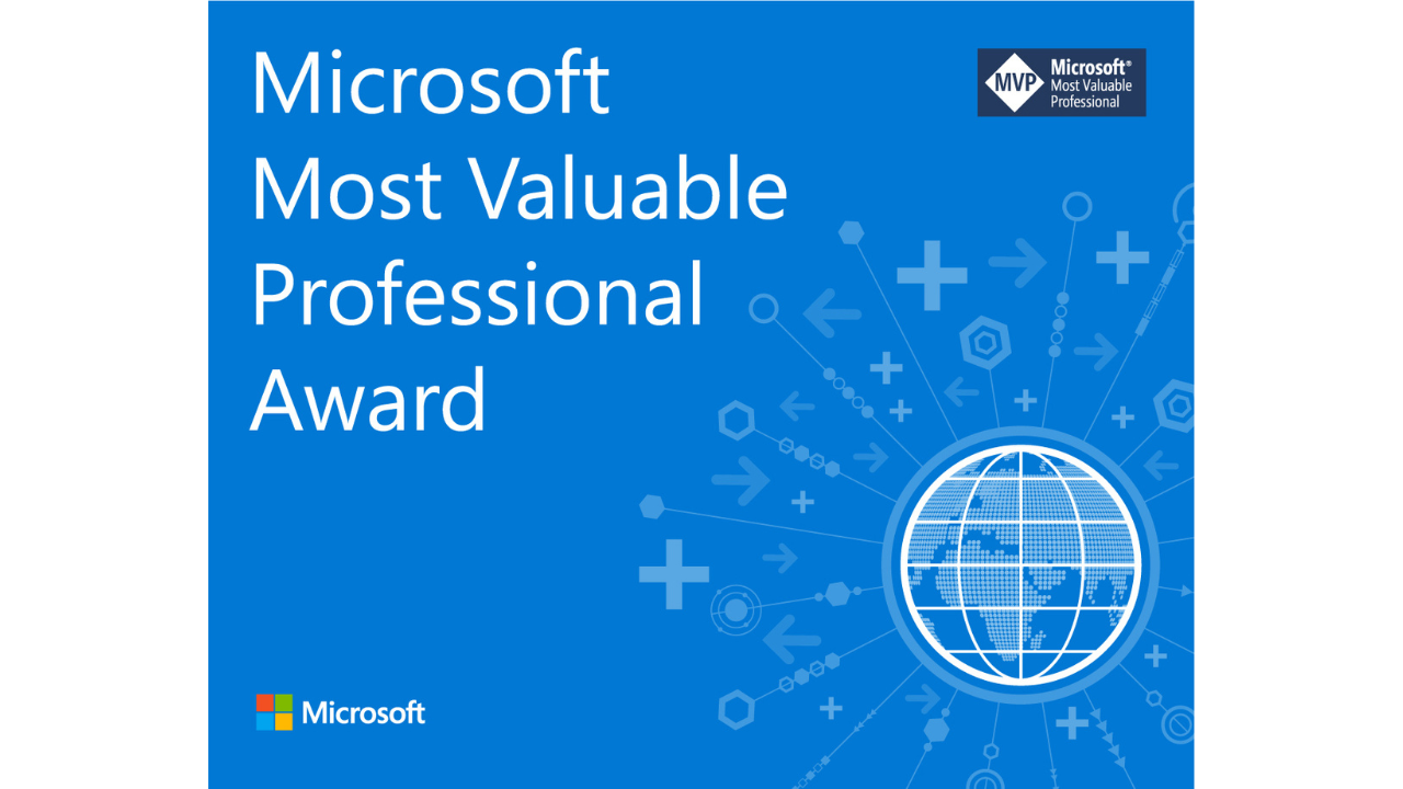 Recipient of the Microsoft MVP Award for the 9th Year in a Row